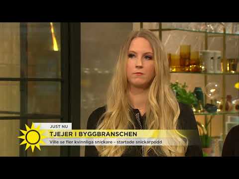 Här får Tilde en lektion av tjejerna som ligger bakom Snickarpodden - Nyhetsmorgon (TV4)