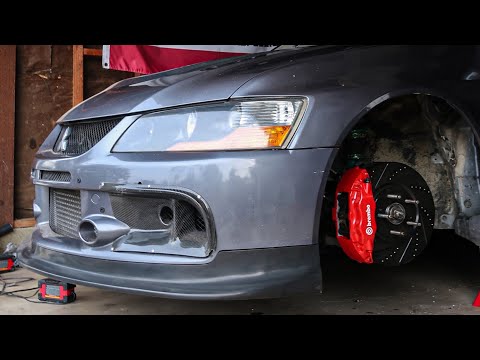 The BEST MITSUBISHI EVO 8/9 BRAKE UPGRADE!! | R1 Concepts Rotors & Pads!