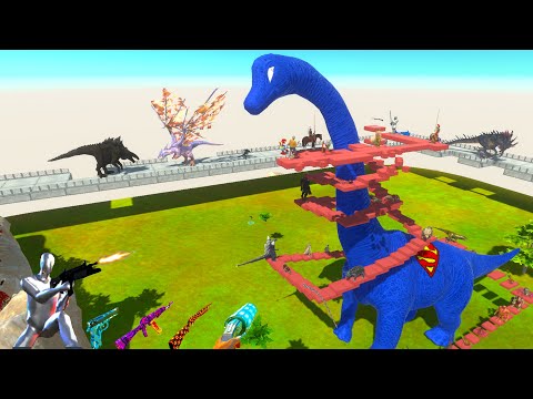 FPS AVATAR EXTREME PARKOUR AROUND BRACHIOSAURUS SAVE my GIRL  - ARBS