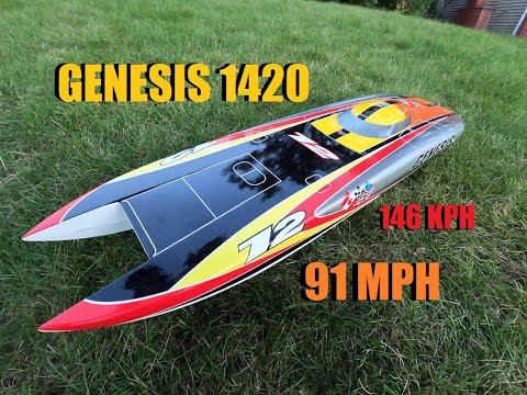 56" Genesis Goes 91 MPH TFL RACING SSS motors Pro Marine 300amp esc (146 KPH)