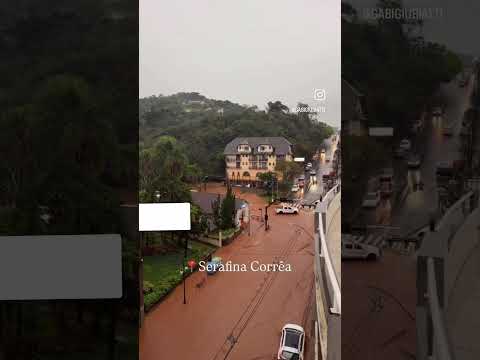 Serafina Corrêa no Rio Grande do Sul começa a inundar hoje 21/07/26