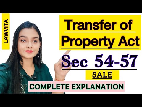Section 54–57 TPA Lecture | Sale of Immovable Property, Rights & Liabilities, Marshalling TPA