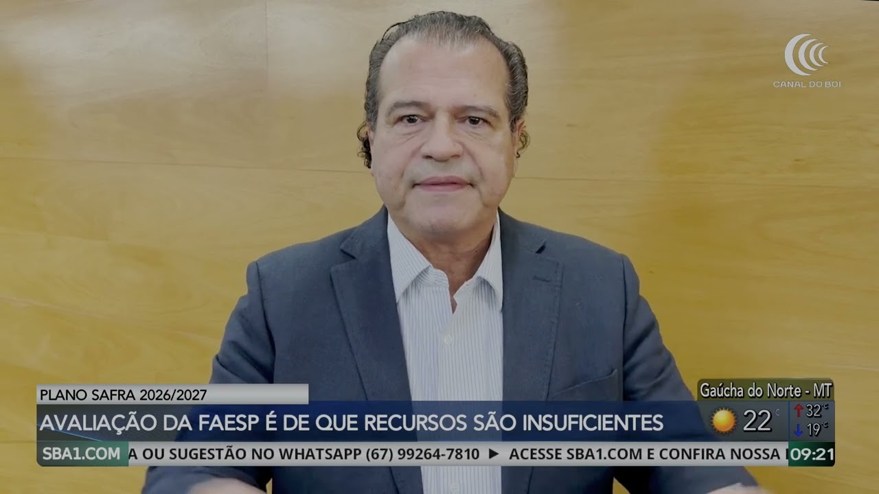 Avaliação da Faesp sobre Plano Safra é de que recursos são insuficientes