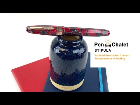 Stipula Faceted Etruria Red Currant Fountain Pen Unboxing