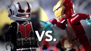 Video Lego Civil War Ant Man Vs Iron Man Download Mp4 Videos 2 Be - marvel ant man helmet roblox