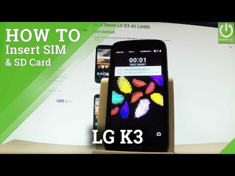 How to Install SIM & SD in LG K3 4G LS450 - Set Up SIM & SD
