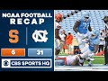 Syracuse vs UNC: Williams' 3 TDs help No. 18 UNC pull away from Syracuse 31-6 | CBS Sports HQ