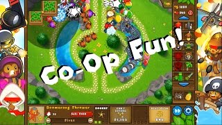 BTD5 Steam - Co-Op fun + New tactic! (Alpine Lake Medium - NLL)