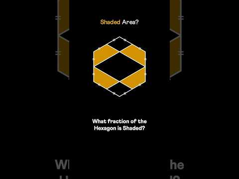 Geometry magic — what part of this hexagon is shaded?