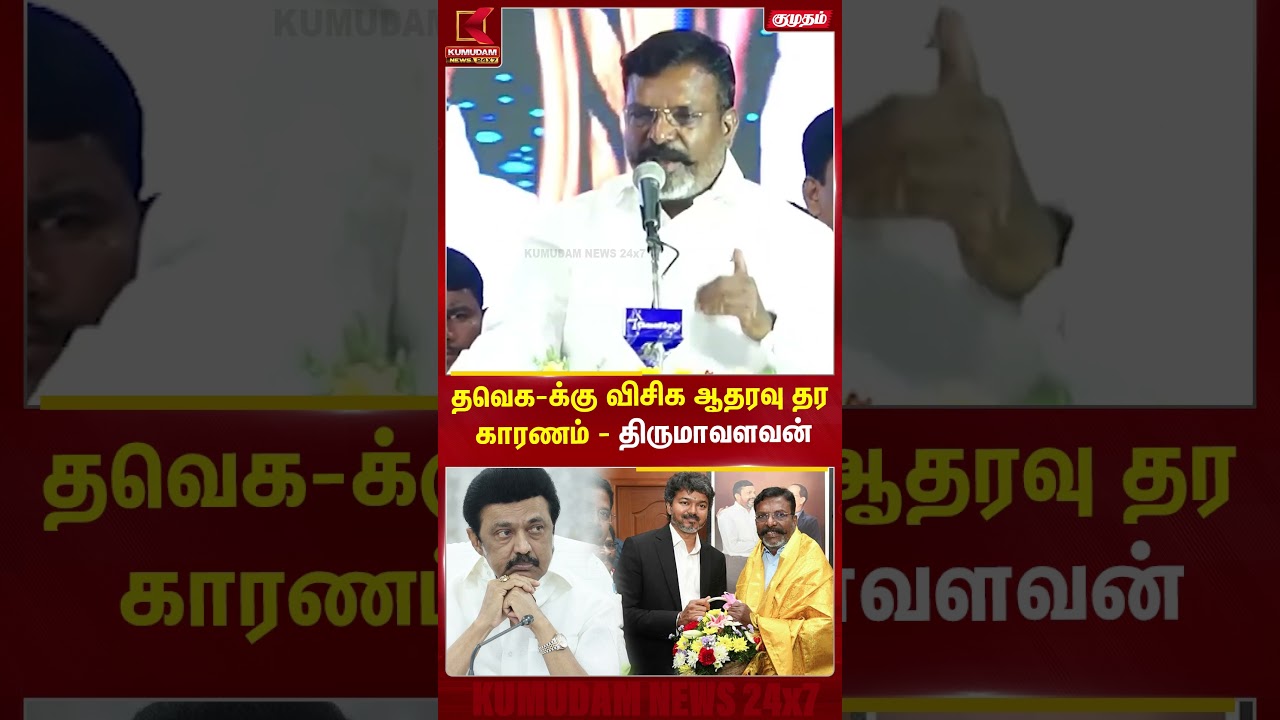 TVK-க்கு VCK ஆதரவு தர காரணம்  | Thirumavalavan | CM Vijay | DMK | MK Stalin | Udhayanidhi #shorts