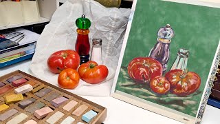 Beginner Friendly Pastel Tutorial / Real-Time Step-by-step Tomato Still Life