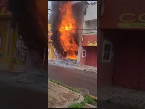 fogo na loja em Dom Pedro Maranhão