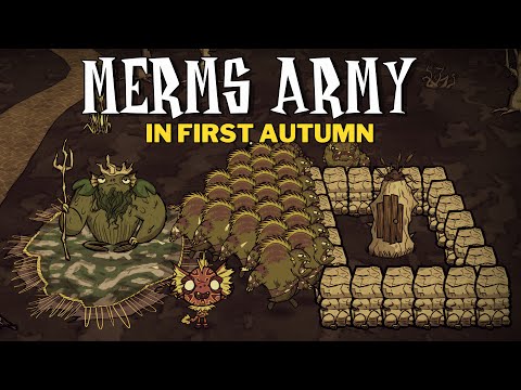 How to make a MERM GUARD ARMY in THE FIRST AUTUMN (Easy Setup) - Don't Starve Together | DST