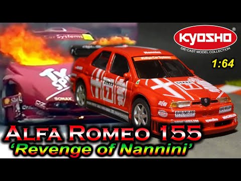 KYOSHO 1/64 Alfa Romeo 155 V6TI DTM #7 Alessandro Nannini diecast race car collection minicar review