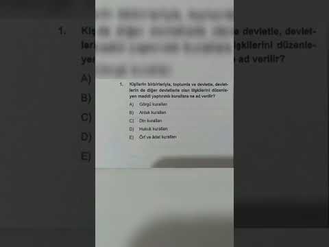 KPSS Hukukun Temel Kavramları 1.soru #kpss #tyt #ayt