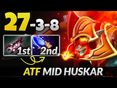 when ATF pick huskar for Mid - end up with 27 kills