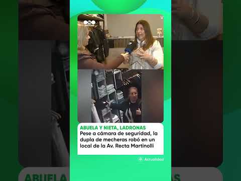 🚨 Abuela y nieta quedaron filmadas mientras robaban ropa en un local de Córdoba