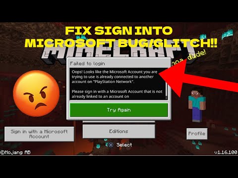 Minecraft PS4/PS5 HOW TO FIX OOPS MICROSOFT ACCOUNT ALREADY CONNECTED ERROR 100%