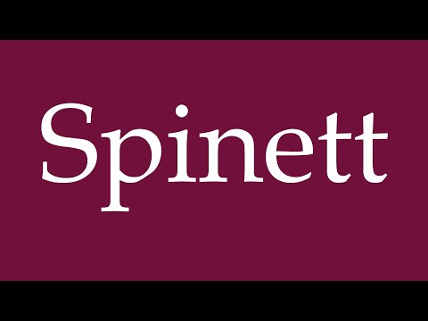 How to Pronounce ''Spinett'' (Spinet) Correctly in German