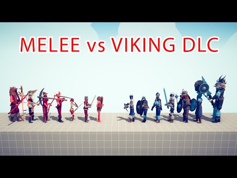 MELEE Team vs VIKING DLC Team - Totally Accurate Battle Simulator TABS