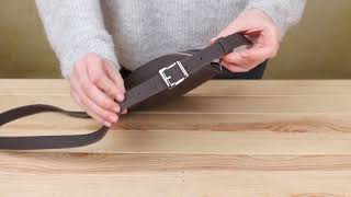 Шкіряна матова бананка Shvigel 16381 коричнева