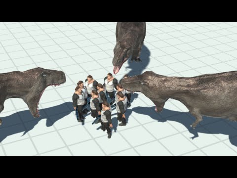 T-REX TRIO vs 10x UNITS - Animal Revolt Battle Simulator