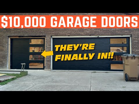 INSTALLING $10,000 Of Garage Doors... Building The DREAM GARAGE : Part 4