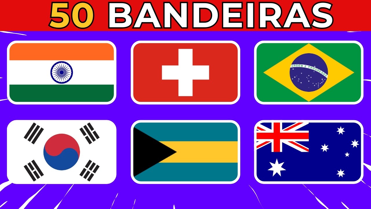 Adivinhe 50 Países pela Bandeira! 🌍 Quantos Você Acerta? | Quiz Diferente