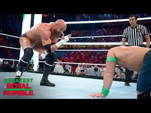 Triple H mocks the Cenation with "You can't see me" hand gesture: Greatest Royal Rumble