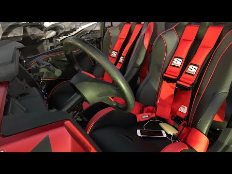 Simpson Vortex Seats and Rear Bench Seat Install With Harness - UTV RZR 4 Turbo