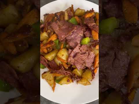 Delicious and healthy Turkey bacon with  veggies