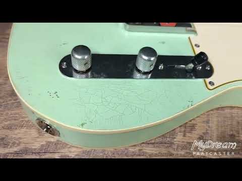 MyDream Partcaster Custom Built - Heavy Relic Surf Green Roasted Five Two image 11