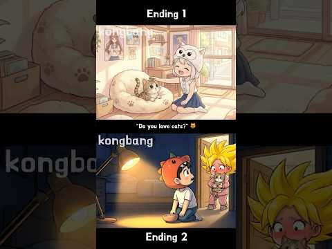 Choose Ending1 or Ending2 : stray cat ⭐ in 99 NIGHTS ROBLOX💕 #robloxanimation