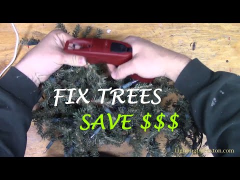 How to fix pre-lit Christmas trees