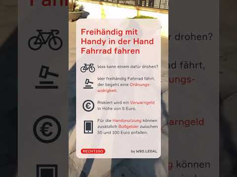Handy in der Hand beim Fahrradfahren: Das droht! 🚴‍♂️​​ | WBS.LEGAL #shorts