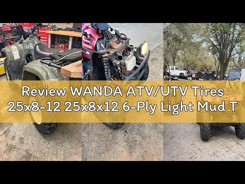 Review WANDA ATV/UTV Tires 25x8-12 25x8x12 6-Ply Light Mud Tires, Set 2-10243