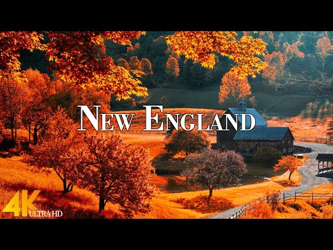 Autumn New England 4K Ultra HD • Stunning Footage, Scenic Relaxation Film with Calming Music.
