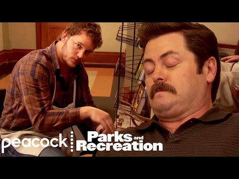 Ron Swanson Loves The Shoe Shine | Parks and Recreation