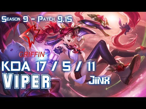 GRF Viper JINX vs EZREAL ADC - Patch 9.15 KR Ranked