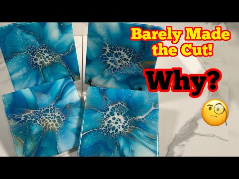 351. COASTERS Beauty vs Convention! Rules Schmules, Acrylic Painting #fluidart #art