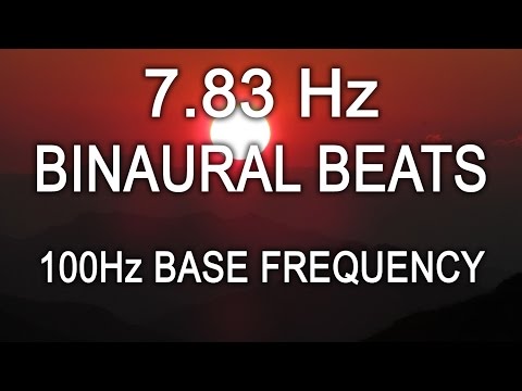 7.83Hz Schumann Earth Resonance 8 Hours Theta Binaural Beats 100Hz Base Frequency