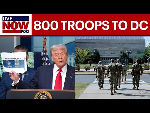 National Guard troops appear in DC as President Trump launches crackdown on street crime