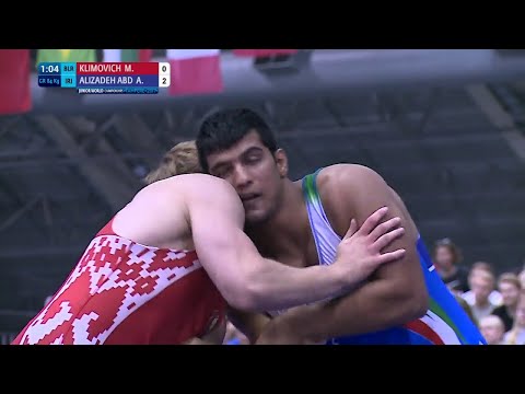 1/2 GR - 84 kg: A. ALIZADEH ABD (IRI) df. M. KLIMOVICH (BLR) by VSU1, 13-3
