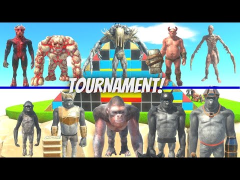 TOURNAMENT -  PRIMATES VS INFERNALS  -  ANIMAL REVOLT BATTLE SIMULATOR