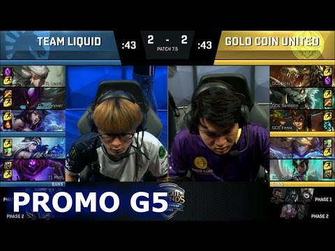 Team Liquid vs Gold Coin United | Game 5 Promotion / Relegation S7 NA LCS Summer 2017 | TL vs GCU G5