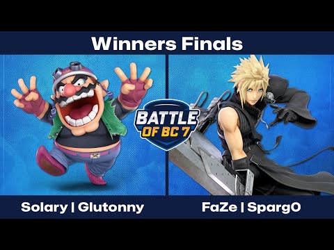 Solary | Glutonny (Wario) vs FaZe | Sparg0 (Cloud) - Winners Finals - Ultimate Singles | BoBC7