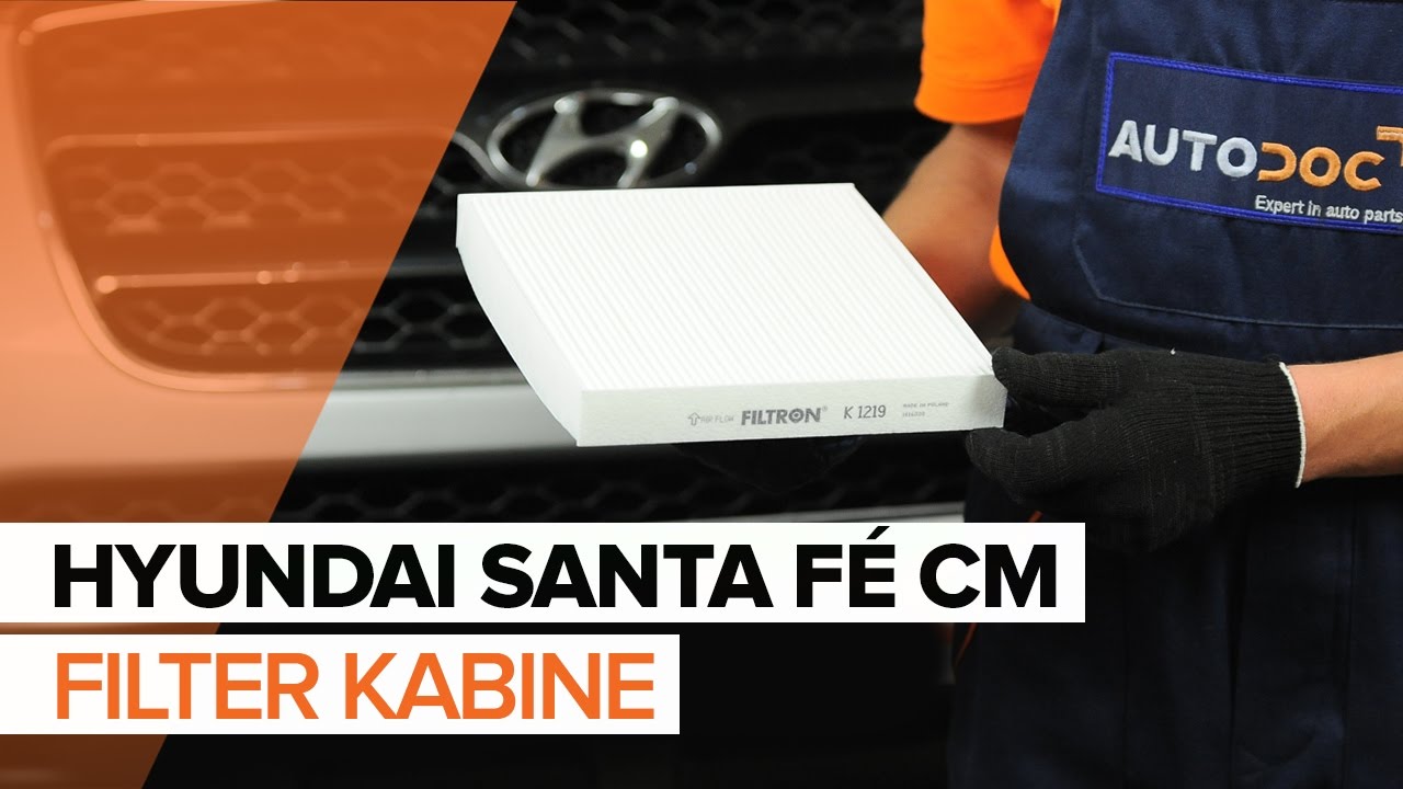 Kako zamenjati avtodel filter notranjega prostora na avtu Hyundai Santa Fe CM – vodnik menjave