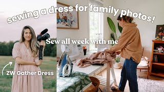 Sewing the Zero Waste Gather Dress for our family photos