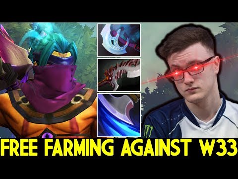 MIRACLE [Anti Mage] When Pro Free Farming Against W33 Godlike 7.24 Dota 2