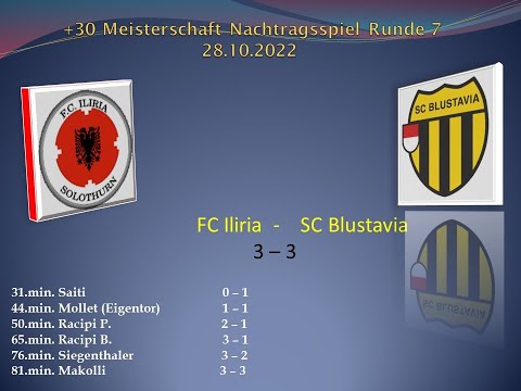 +30 Meisterschaft FC Iliria - SC Blustavia